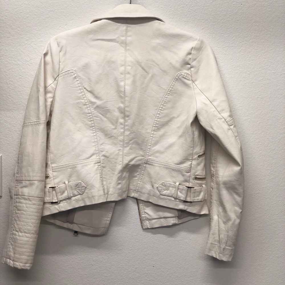 Cream leather jacket